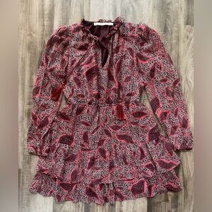 Marie Oliver Silk ruffle dress size xs